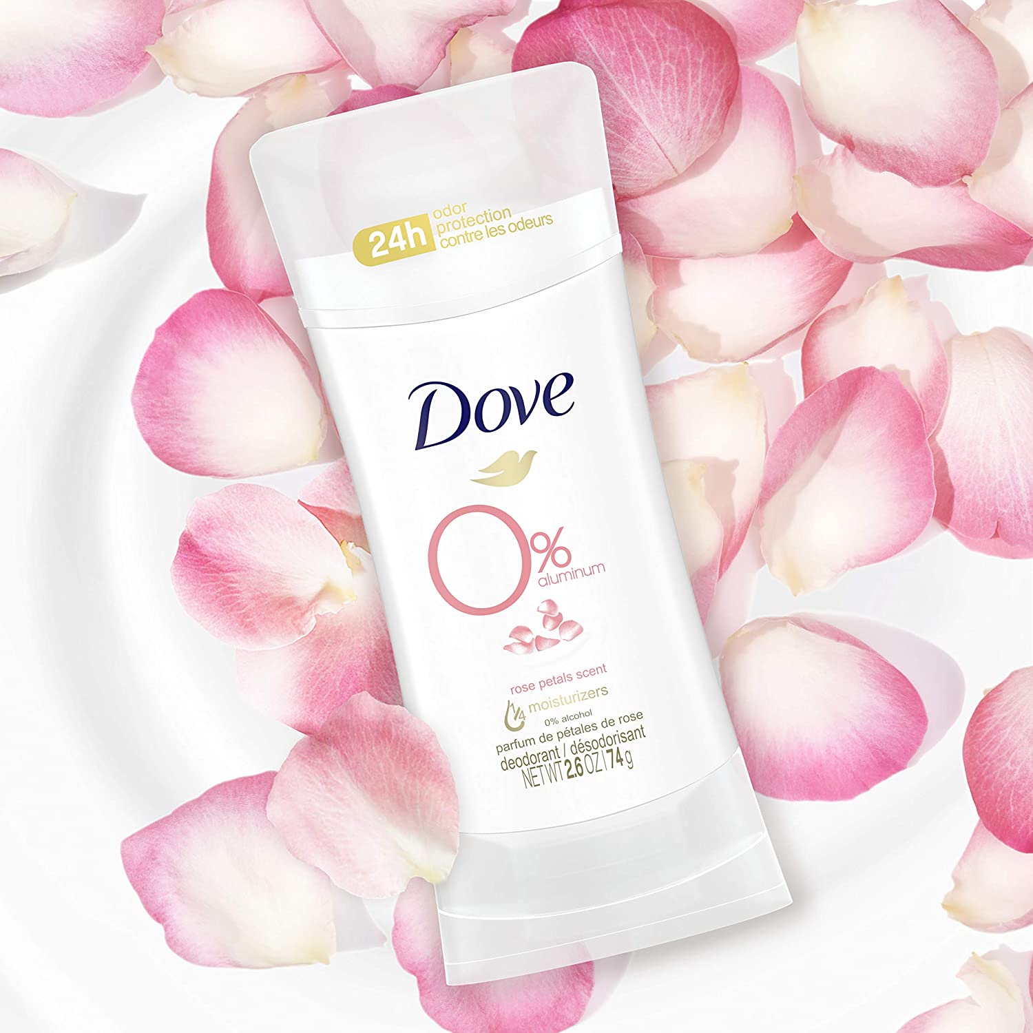 Dove Antiperspirant Deodorant Stick 48 Hour Protection And Soft And Comfortable Underarms Rose Petals Deodorant for Women, 2.6 Ounce (Pack of 4) - Image 7